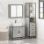 Set mobilier de baie, 3 piese, gri sonoma, lemn prelucrat GartenMobel Dekor