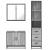 Set mobilier de baie, 3 piese, gri sonoma, lemn prelucrat GartenMobel Dekor
