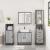 Set mobilier de baie, 3 piese, gri sonoma, lemn prelucrat GartenMobel Dekor