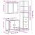Set mobilier de baie, 3 piese, gri sonoma, lemn prelucrat GartenMobel Dekor
