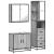 Set mobilier de baie, 3 piese, gri sonoma, lemn prelucrat GartenMobel Dekor