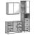 Set mobilier de baie, 3 piese, gri sonoma, lemn prelucrat GartenMobel Dekor
