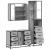Set mobilier de baie, 3 piese, gri sonoma, lemn prelucrat GartenMobel Dekor