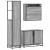 Set mobilier de baie, 3 piese, gri sonoma, lemn prelucrat GartenMobel Dekor
