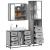 Set mobilier de baie, 3 piese, gri sonoma, lemn prelucrat GartenMobel Dekor