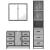 Set mobilier de baie, 3 piese, gri sonoma, lemn prelucrat GartenMobel Dekor