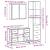 Set mobilier de baie, 3 piese, gri sonoma, lemn prelucrat GartenMobel Dekor