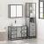 Set mobilier de baie, 3 piese, gri sonoma, lemn prelucrat GartenMobel Dekor