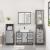 Set mobilier de baie, 3 piese, gri sonoma, lemn prelucrat GartenMobel Dekor