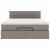Cadru de pat otoman cu saltea Taupe 140x200cm Material GartenMobel Dekor