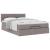 Cadru de pat otoman cu saltea Taupe 140x200cm Material GartenMobel Dekor
