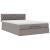 Cadru de pat otoman cu saltea Taupe 140x200cm Material GartenMobel Dekor