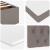 Cadru de pat otoman cu saltea Taupe 140x200cm Material GartenMobel Dekor