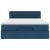 Cadru de pat otoman cu saltea țesătură albastră 140x200cm GartenMobel Dekor