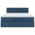 Cadru de pat otoman cu saltea țesătură albastră 140x200cm GartenMobel Dekor