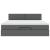 Cadru pat otoman cu saltea țesătură gri închis 160x200 cm GartenMobel Dekor