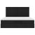 Cadru de pat otoman cu saltea țesătură neagră 160x200cm GartenMobel Dekor