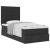 Cadru pat otoman cu saltea țesătură neagră 90x200cm GartenMobel Dekor