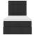 Cadru de pat otoman cu saltea țesătură neagră 100x200cm GartenMobel Dekor