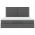 Cadru pat otoman cu saltea țesătură gri închis 160x200 cm GartenMobel Dekor