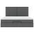 Cadru pat otoman cu saltea țesătură gri închis 180x200 cm GartenMobel Dekor