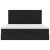 Cadru de pat otoman cu saltea țesătură neagră 180x200cm GartenMobel Dekor
