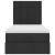 Cadru pat otoman cu saltea țesătură neagră 90x200cm GartenMobel Dekor