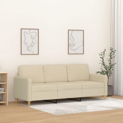 Canapea cu 3 locuri, crem, 180 cm, material textil GartenMobel Dekor