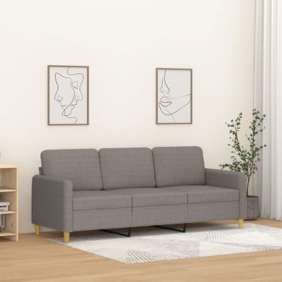 Canapea cu 3 locuri, taupe, 180 cm, material textil GartenMobel Dekor