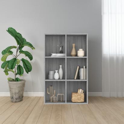 Bibliotecă/Servantă, gri sonoma, 66x30x98 cm, lemn prelucrat GartenMobel Dekor