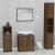 Set de mobilier de baie, stejar maro, lemn prelucrat GartenMobel Dekor