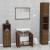 Set de mobilier de baie, stejar maro, lemn prelucrat GartenMobel Dekor