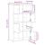 Bibliotecă, gri beton,60x24x101,5 cm, lemn prelucrat GartenMobel Dekor