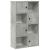 Bibliotecă, gri beton,60x24x101,5 cm, lemn prelucrat GartenMobel Dekor