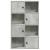 Bibliotecă, gri beton,60x24x101,5 cm, lemn prelucrat GartenMobel Dekor