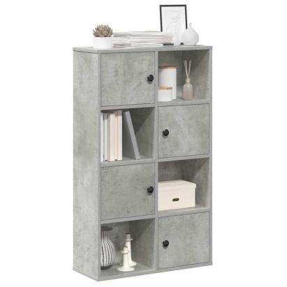 Bibliotecă, gri beton,60x24x101,5 cm, lemn prelucrat GartenMobel Dekor