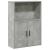 Bibliotecă, gri beton, 60x24x85 cm, lemn prelucrat GartenMobel Dekor