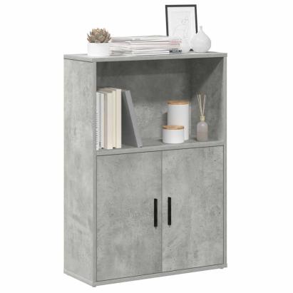 Bibliotecă, gri beton, 60x24x85 cm, lemn prelucrat GartenMobel Dekor