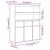Dulap înalt, alb, 89x34x116,5 cm, lemn masiv de pin GartenMobel Dekor