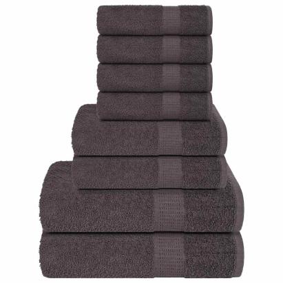 Set prosoape 8 piese Antracit 360 g/m² 100% bumbac GartenMobel Dekor