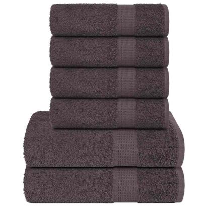 Set prosoape 6 piese Antracit 360 g/m² 100% bumbac GartenMobel Dekor