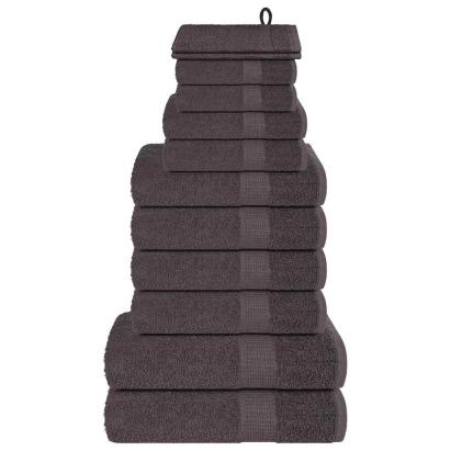 Set prosoape 12 buc Antracit 360 g/m² 100% bumbac GartenMobel Dekor