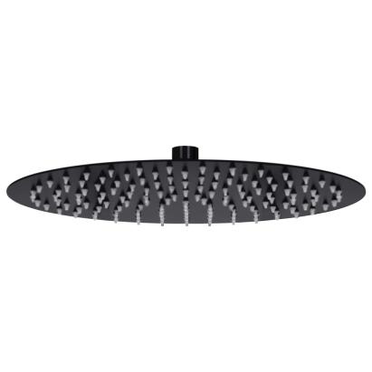 Cap de duș tip ploaie rotund, negru, 30 cm, oțel inoxidabil GartenMobel Dekor