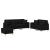 Set de canapele cu perne, 3 piese, negru, textil GartenMobel Dekor