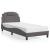 Cadru de pat cu tăblie, gri, 90x200 cm, piele ecologică GartenMobel Dekor