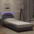 Cadru de pat cu lumini LED, gri, 90x190 cm, piele ecologică GartenMobel Dekor