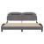 Cadru de pat cu lumini LED, gri, 180x200 cm, piele ecologică GartenMobel Dekor