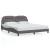 Cadru de pat cu lumini LED, gri, 180x200 cm, piele ecologică GartenMobel Dekor