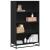 Bibliotecă, negru, 80,5x35x139 cm, lemn prelucrat GartenMobel Dekor