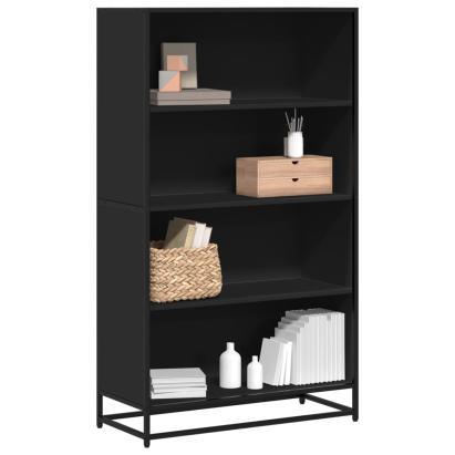 Bibliotecă, negru, 80,5x35x139 cm, lemn prelucrat GartenMobel Dekor